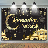 Lofaris Gold Palace Sparks Moon Ramadan Mubarak Backdrop